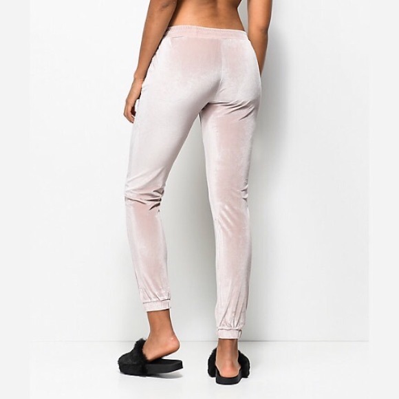 Hologram Rose Velvet Jogger Pants - Picture 2 of 3